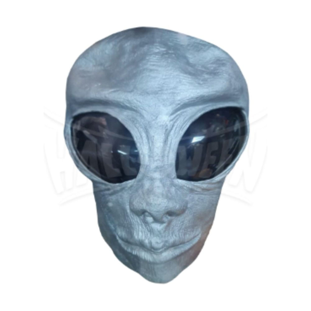 Mascara de Latex Alien Gris Marciano Area 51  Halloween Fest