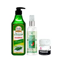 Pack Shampoo Romero 520Ml + Tónico Capilar Romero + Minoxidil 5Mg Caps 60