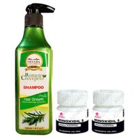 Pack Shampoo De Romero 320Ml + 2 Minoxidil 5Mg 60 Cápsulas