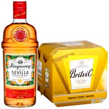 pack-gin-tanqueray-sevilla-botella-700ml-agua-tonica-britvic-paquete-4un-lata-150ml