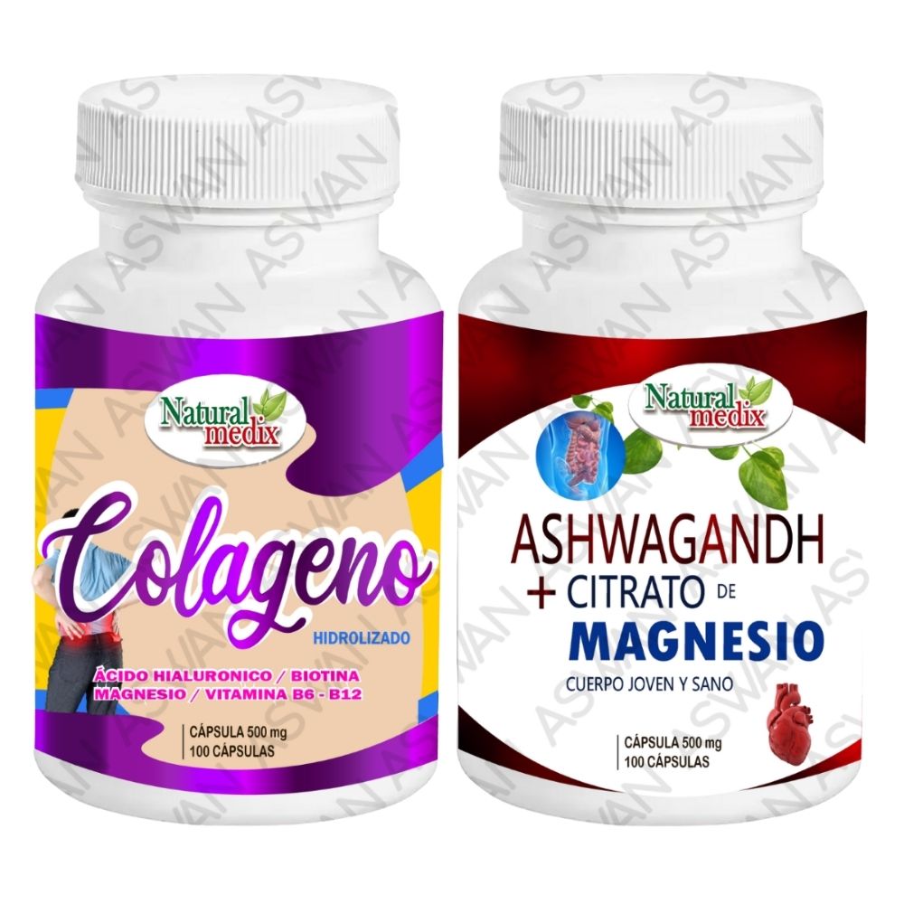 Pack Colágeno + Ashwagandha & Citrato De Magnesio 100 Cápsulas