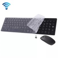 Teclado Y Mouse Inalambrico Negro Delgado Adaptador Usb Pc Laptop