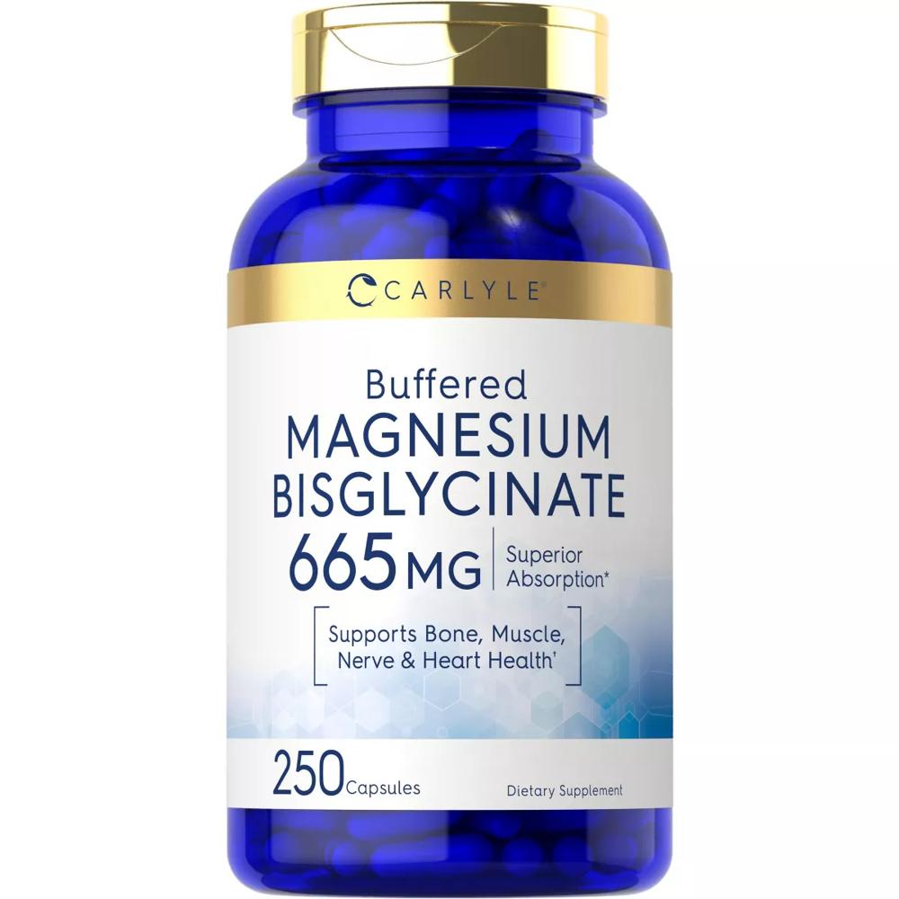 Bisglicinato de magnesio 665 mg Carlyle 250 cápsulas