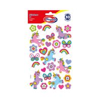 Stickers Alto Relieve Unicornios PEGAFAN x1 unidad