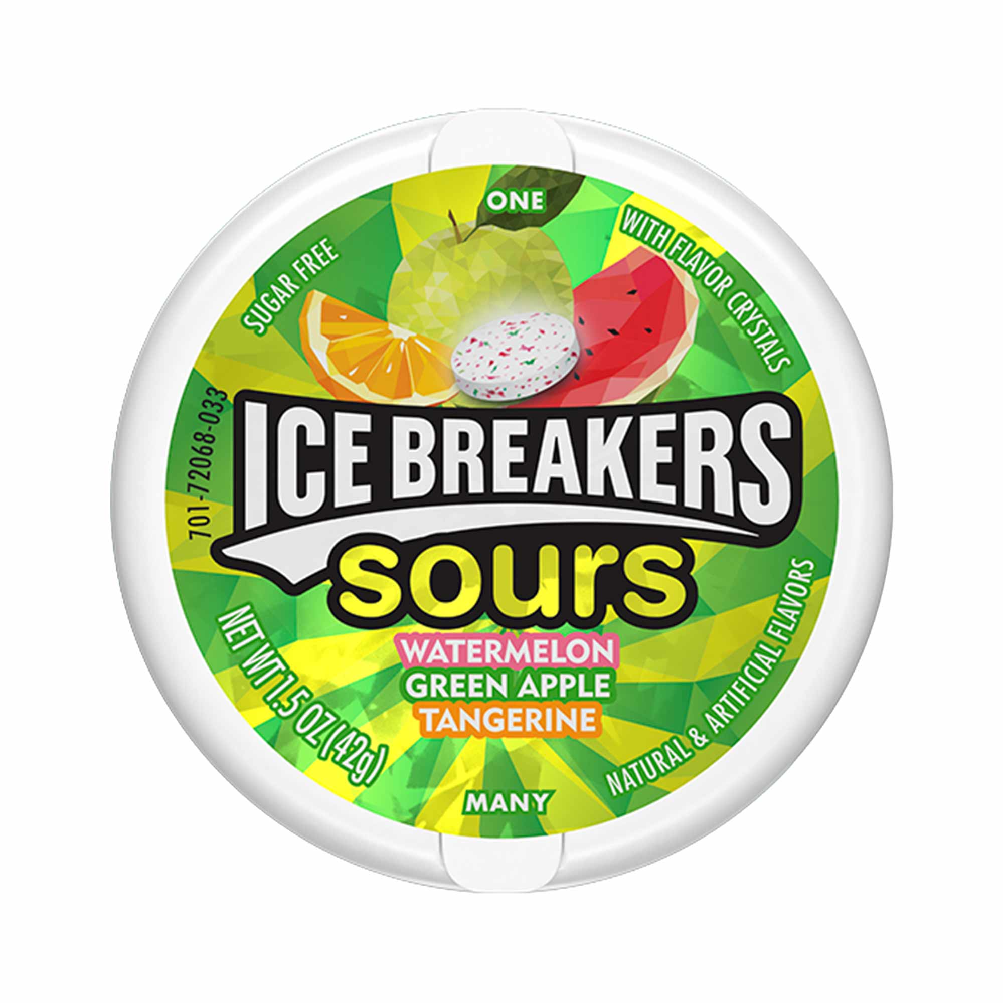 Caramelos Fruta Ácida sin Azúcar ICE BREAKERS Pote 42g