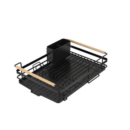 Escurridor de Platos Negro Madera