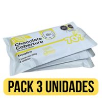 COBERTURA CHOCOLATE 70% CACAO PANELA INKAO 200 G X 3 UNID