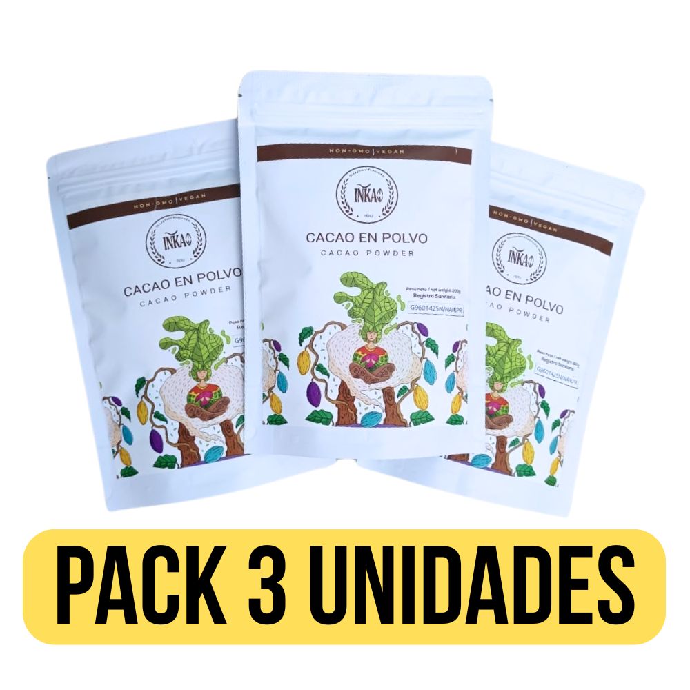 CACAO EN POLVO INKAO 200 G X 3 UNID