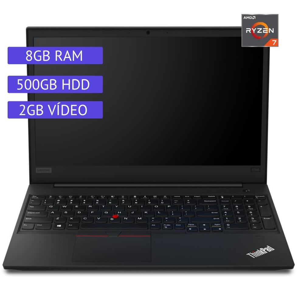 Laptop Semi Nueva Lenovo ThinkPad E595 - AMD Ryzen 7 3ª Gen - 8GB RAM - 500GB HDD - 2GB Video