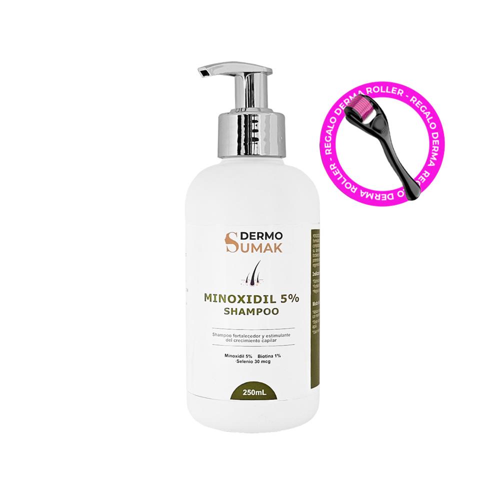 Shampoo Con 5% De Minoxidil 250Ml - Dermo Sumak + Regalo Dermo Roller
