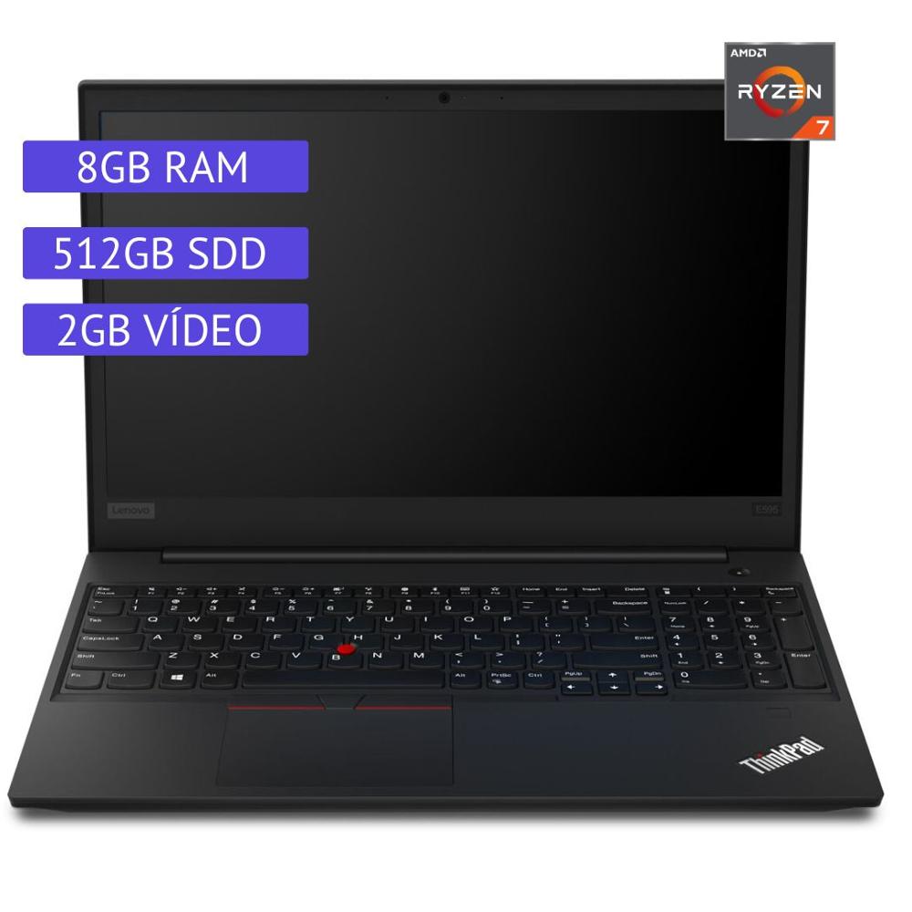 Laptop Semi Nueva Lenovo ThinkPad E595 - AMD Ryzen 7 3ª Gen - 8GB RAM - 512GB SSD - 2GB Video