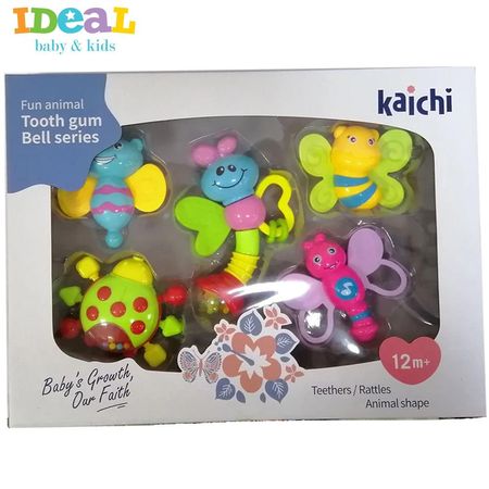 Kit Mordedor Sonajero x 5 Piezas Ideal