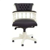 SILLA GIRATORIA DMUEBLES QUIN DE ESCRITORIO BLANCO CON NEGRO
