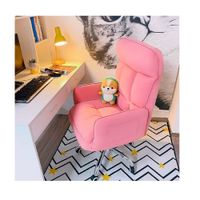 SILLA GIRATORIA DMUEBLES QARAZ DE ESCRITORIO ROSADO