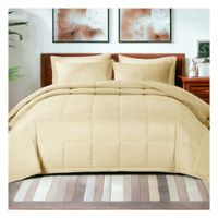 Cubrecama Moun 100 % algodón bramante 2 plazas beige 200 hilos Lima Tienda