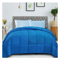 Cubrecama Moun 100 % algodón bramante 1.5 plazas azulino 200 hilos Lima Tienda