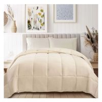 Cubrecama Moun 100 % algodón bramante 1.5 plazas ivory 200 hilos Lima Tienda
