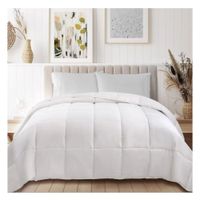 Cubrecama Moun 100 % algodón bramante 2 plazas blanco 200 hilos Lima Tienda