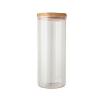 Canister Vidrio Tapa Madera VIVA HOME 1L