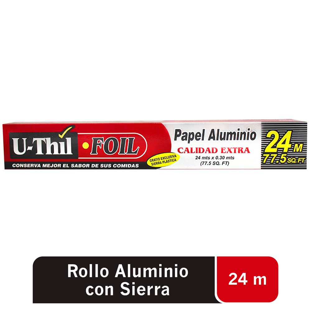 Papel aluminio U-THIL Rollo 24m x 30cm