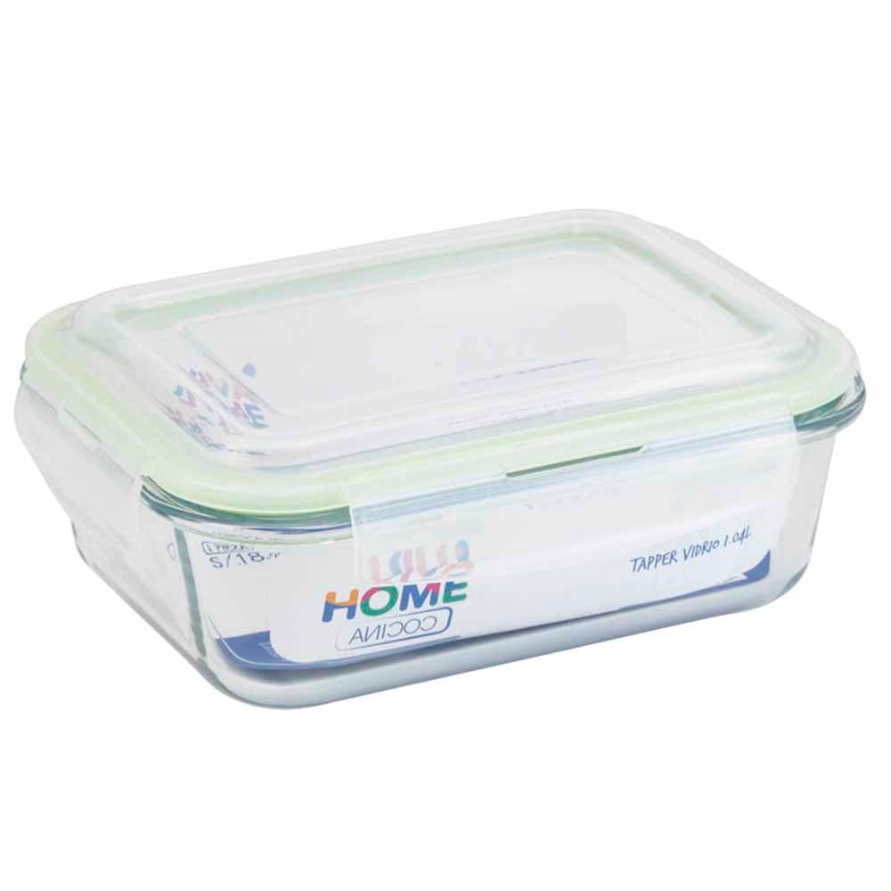 Táper VIVA HOME Vidrio Rectangular 1.04L