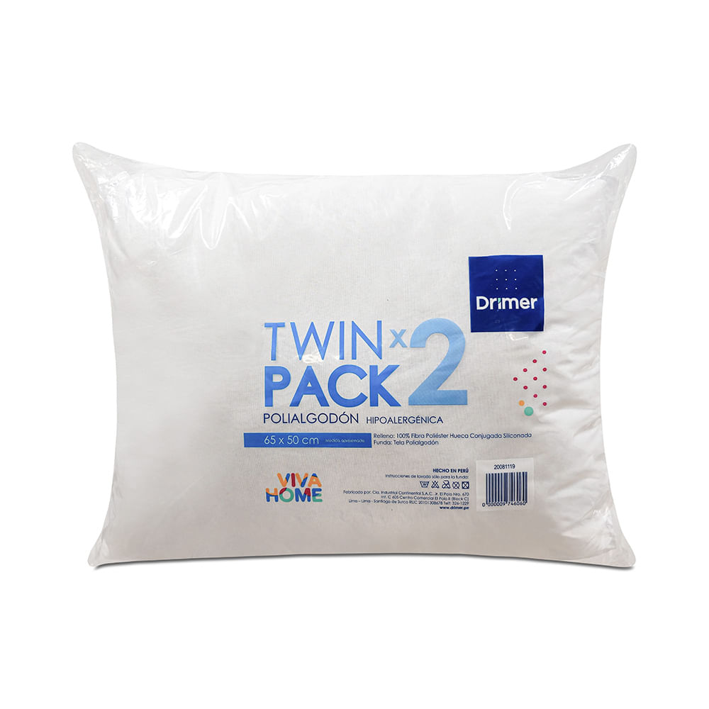 Almohada VIVA HOME Hipoalergénica Paquete 2un