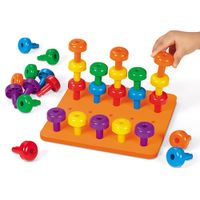 Juguete Educativo Pegs Gigantes con Tablero de Encastre