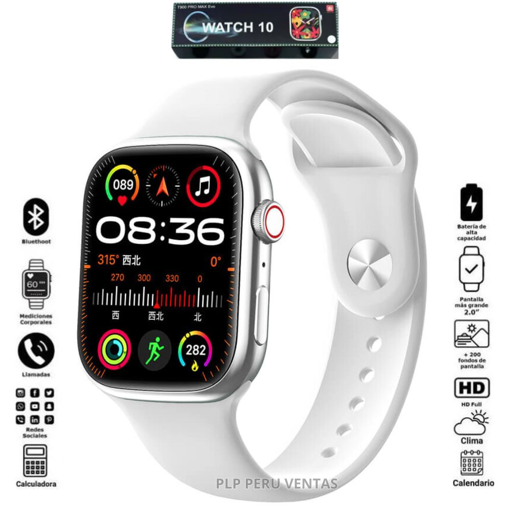 Smartwatch T900 Pro Max Blanco Serie 10 Evo