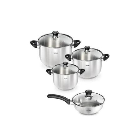 Juego de Ollas Record Inoxset Deluxe 0880010133 8 piezas