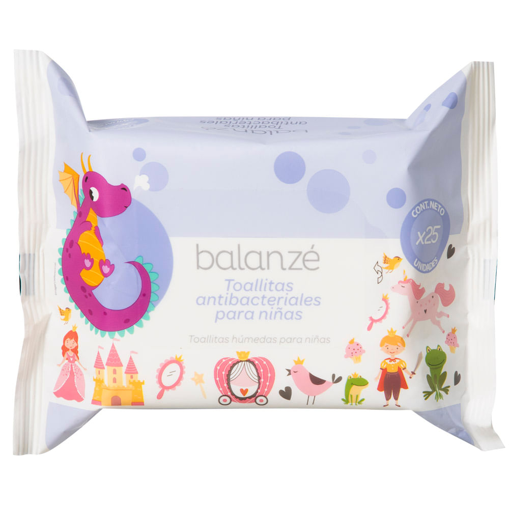 Toallitas Antibacteriales BALANZÉ para Niñas Paquete 25un