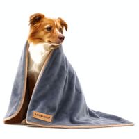 Manta Abrigadora Reversible Felpa para Mascotas L Silver