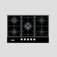 ENCIMERA VIDRIO TEMPLADO A GAS 77CM 5H SOLCO058V2 SOLE