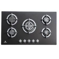 Cocina Empotrable 5Hornillas de Vidrio Templado Indurama EGI 905VDNEG