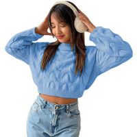 Chompa Mujer Hilo Clasico 359G-23 Color Celeste