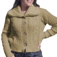 Chompa Mujer Hilo Camisero De Peluche 359G-25 Color Vanilla