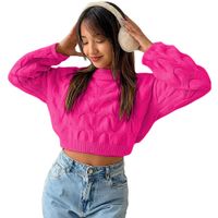 Chompa Mujer Hilo Clasico 359G-23 Color Fucsia