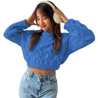 Chompa Mujer Hilo Clasico 359G-23 Color Turquesa