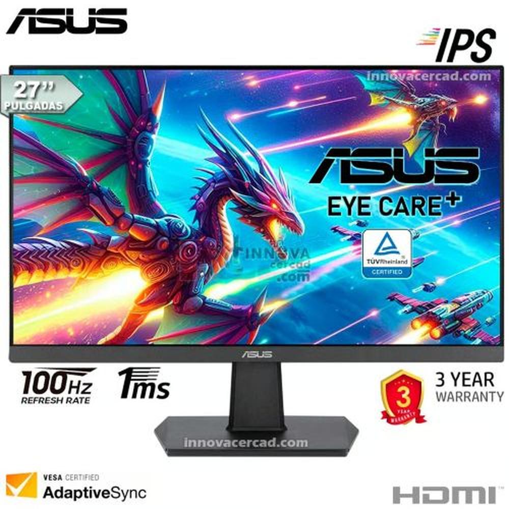 Monitor ASUS VA27EHF Eye Care 27"", IPS, Full HD, 100 Hz, 1ms, FreeSync