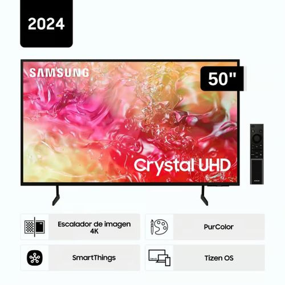 Televisor Samsung LED 50'' Crystal UHD 4K 50DU7000 Tizen OS Smart TV - Nuevo 2024