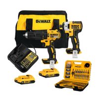 Taladro Perc 1/2"" + Atornillador de Impacto 1/4"" 20V Brushless + Set de Atornilladores 100 Pzs