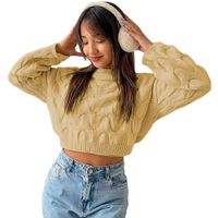 Chompa Mujer Hilo Clasico 359G-23 Color Beige