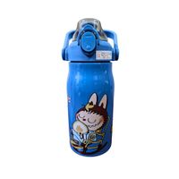 Termo Labubu De 1200 ml Con Tapa Hermética Y Asa Portátil Celeste
