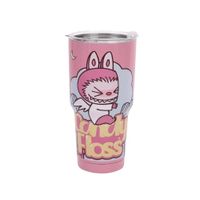 Vaso De Acero Inoxidable De 1200 ml Con Pajilla Y Diseño Labubu Rosa