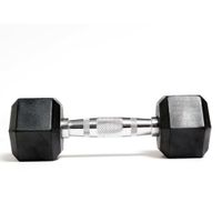 Mancuerna Pesa Hexagonal Cromada y de Caucho 7.5Kg