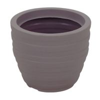 Maceta con Plato Tramontina Inca 24cm Concreto