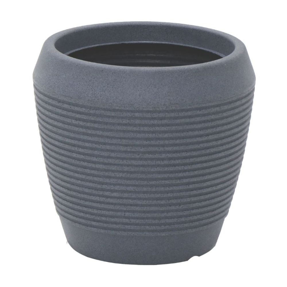 Maceta con Plato Tramontina Egipcio 29cm Grafito