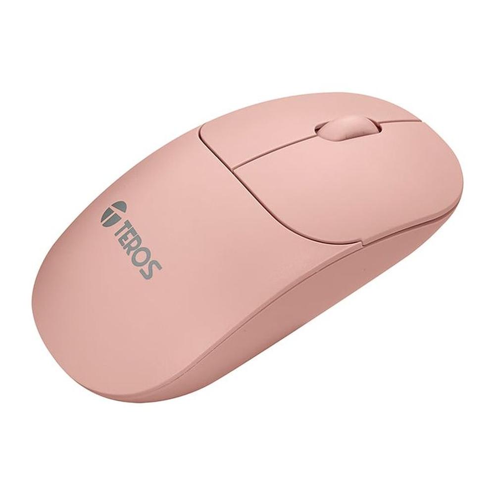 Mouse Óptico Inalámbrico Teros TE1218S Rosado 1000 DPI USB