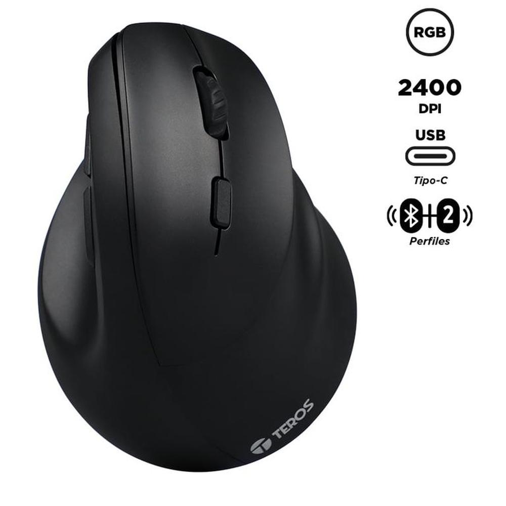 Mouse Teros TE-5169N Inalámbrico Doble Modo 24G