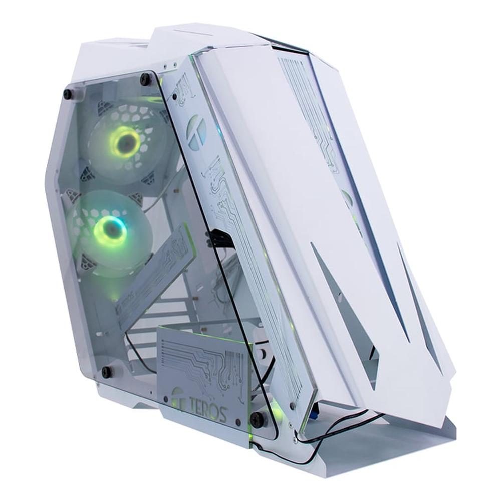 Case gamer TEROS TE-1316G Mid Tower Ventilador ARGB Blanco