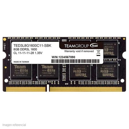 Memoria TeamGroup 8GB DDR3L SODIMM 1600MHz CL11-11-11-28 1 35V
